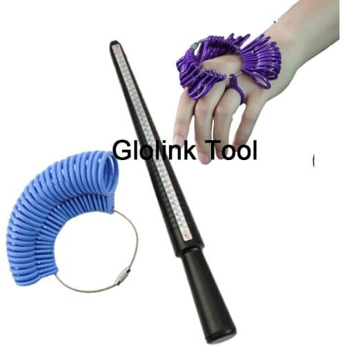 Plastic Ring Sizer Stick Mandrel Finger Gauge Measuring Sizes Jewelry Tool Set Measurer Tools US
