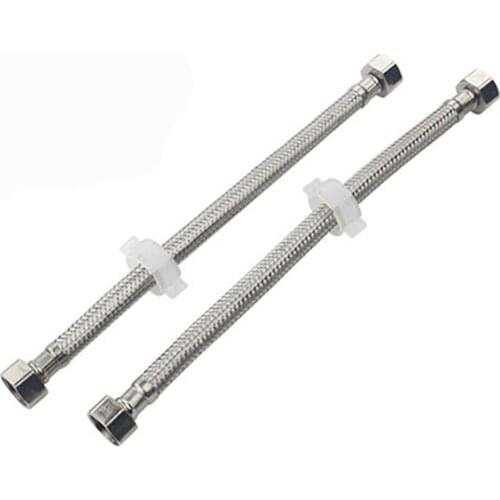 304 Stainless Steel Braided Pipe 4 Points Explosion-proof Faucet Water Heater High Pressure Hose Cold And Hot Water Inlet Hose