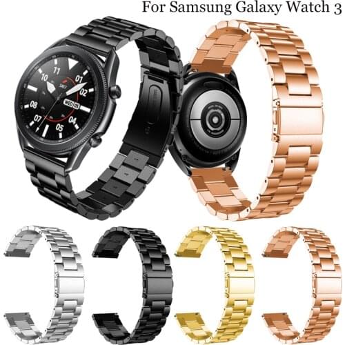 For Samsung Galaxy Watch 3 45mm 41mm Straps Bracelet for Samsung Galaxy Watch3 Stainless Steel Metal Strap Watchband