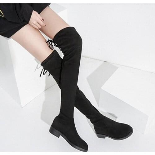 Slim Thigh High Boots big Size 41 Women Boots Female Winter Shoes Over-the-knee Boots Women Shoes Knee-high Boots Mujer S6-88