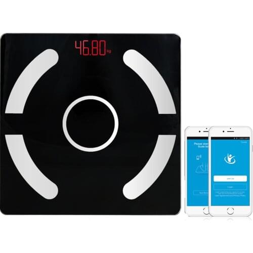 Fashion Bathroom Weight Scale Body Bluetooth Fat Scale BMI Intelligent Electronic LED Digital Component Analyzer Display Fat