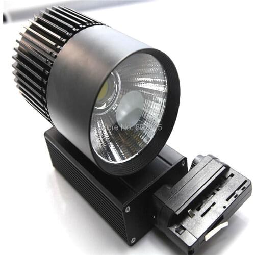 High Power 30W COB LED Track Light 4 wires 3 phase 100lm/W 30W LED Rail Spot Light AC110V 220V LED Track Lamps Free Shipping