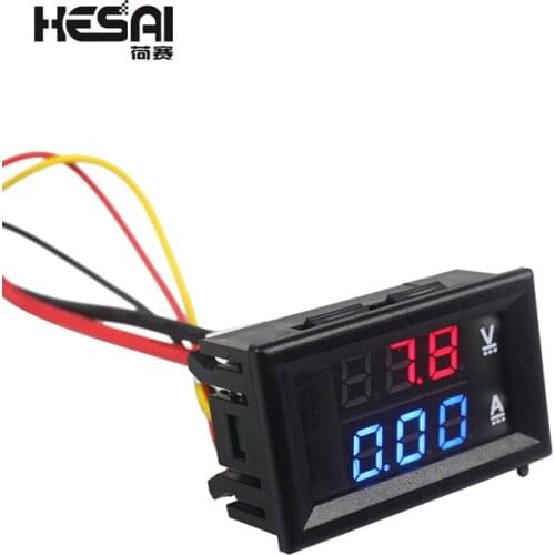 High Quality DC 100V 10A Voltmeter Ammeter Blue + Red LED Amp Dual Digital Volt Meter Gauge