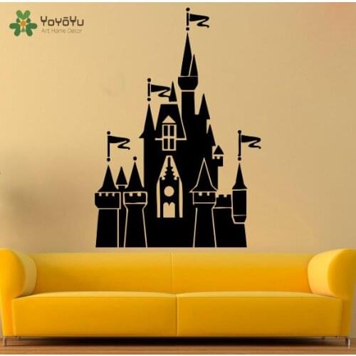 YOYOYU Wall Decal Castle Pattern Vinyl Wall Stickers For Kids Rooms Home Decor Girls Bedroom Art Mural Gift Interior DeisgnSY682