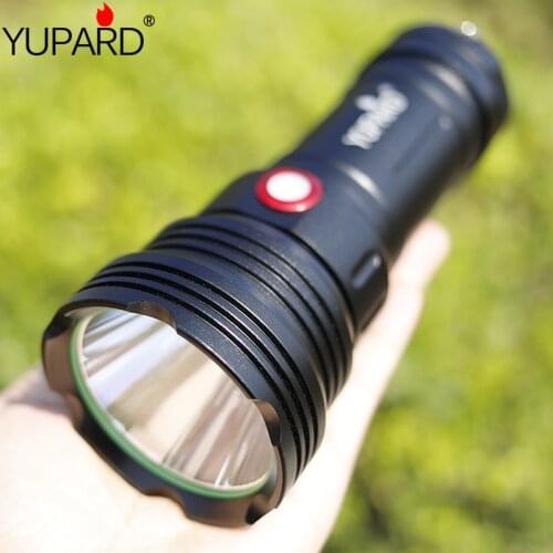 YUPARD USB rechargeable T50 LED high-power glare flashlight multifunctional night lighting flashlight patrol searchlight