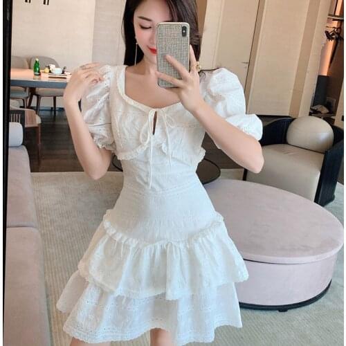 High Quality Fashion Runway Designer party Dress Spring 2021 French Vintage Stereoscopic Embroidered Flower Backless Dress