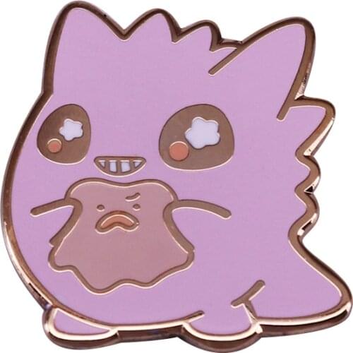 Happy Ghost Badge Pink Halloween Accessory A smile Brooch for your Jackets or Backpacks