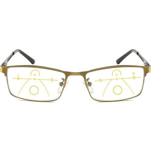 2019 Rushed Lentes De Lectura Nomanov See Near And Far Anti-blu Men Women Progressive Multifocal Reading Glasses Add 75 To 350