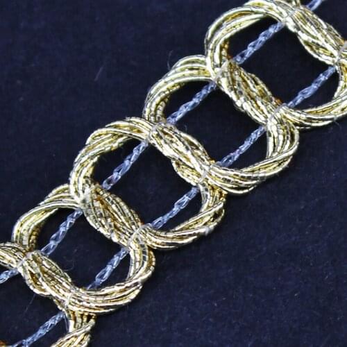 5yard 13mm Braided Gimp Lace Ribbon Motifs Applique Tape Trimming Embellishment Scrapbooking Sewing Accessories T1829