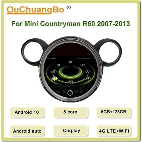 Ouchuangbo 4G Android 10 Car Radio GPS Multimedia Stereo For Mini Countryman R60 Paceman R61 with 8 Core 4GB 64GB CarPlay