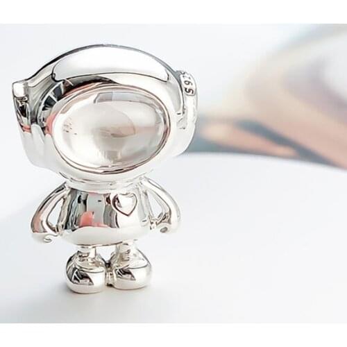 Authentic 925 Sterling Silver Beads New Creative Astronaut Fashion Beads Fit Original Pandora Bracelet For Women Diy Jewelry