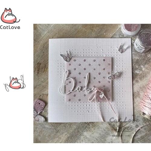 Baby Words Letter Metal Cutting Dies Scrapbooking Stencil Die Cuts Card Making DIY Decorative Craft Embossing New Dies For 2019