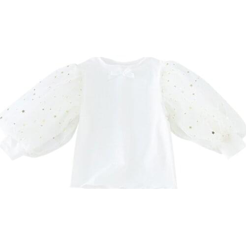 Baby Girl Clothes Kids Princess T-Shirts Infant Tops Cotton Puff Autumn Long Sleeve Shirt Blouse Lovely Princess 0-2 Years Old