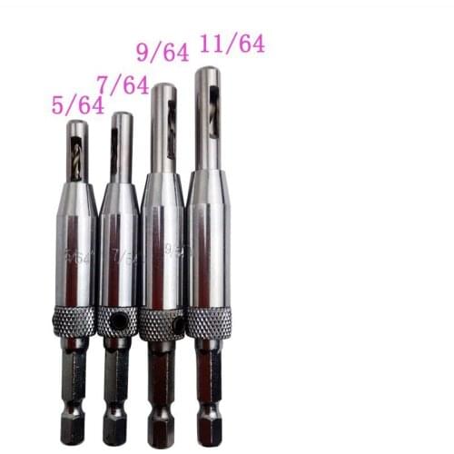 Door and Window Hinge Hinge Tapper Woodworking Puncher Hexagonal Drill Bit Positioning Special-Shaped Drilling Set Tool