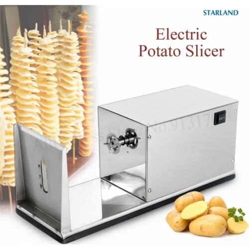 Electric Twister Tornado Spiral Potato Slicer Stainless Steel French Fries Cutter Commercial Twisted Carrot Slicer 110V 220V