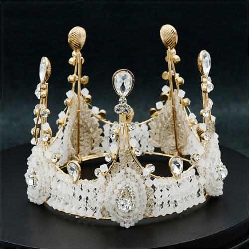 Crystal Bridal Headwear Crown Jewelry Wedding Party Accessories Romantic Rhinestone Prom Luxury Faux Tiaras For Girl And Kid
