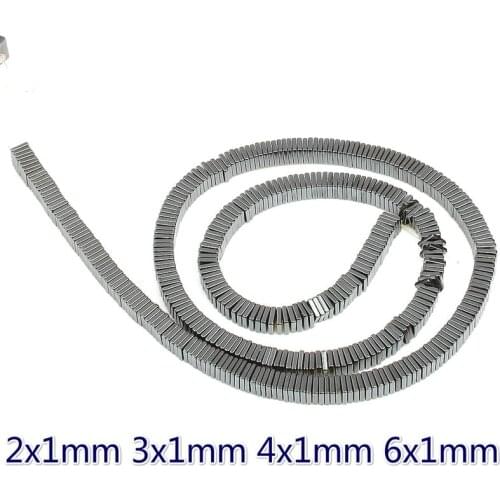 Natural Obsidian Magnetic Beads Vacuum Plating Hematite Square Beads DIY Handmade Bracelet Necklace Accessories