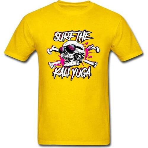 Mens Prevailing Design Tees Crewneck Mother Day Jaws T-Shirt Men Knights Of The Zodiac Sleeve Surfin the kali yuga T Shirt