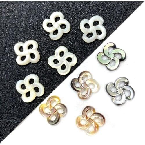 Natural Sea Shells Loose Beads Flower Shape Black Shell Jewelry Making DIY Bracelet Necklace Accessories Jewelry Charm Wholesale
