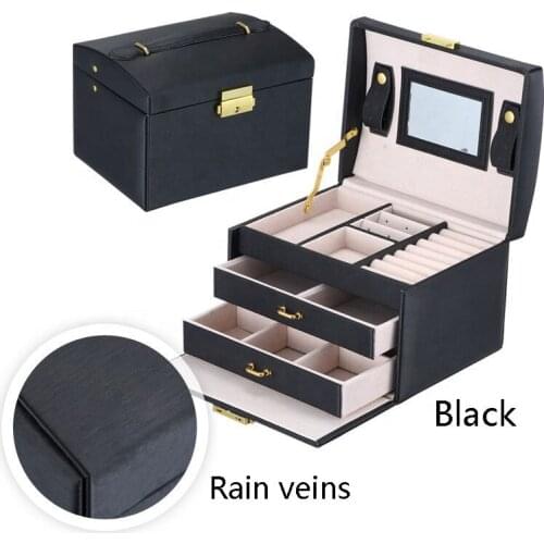 GOOSUU PU Jewelry Organizer box makeup Organizer Bracelets Earring&Ring casket packaging case box Necklace container Collection
