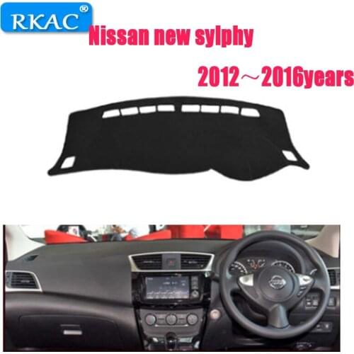 RKAC car dashboard mat cover for nissan new sylphy 2012-2016 RIGHT hand drive Polyester Fiber Auto dashboard pad rug Interior