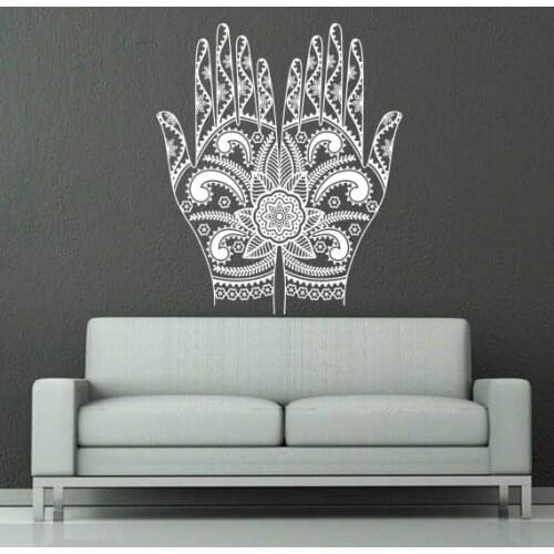 Hand Of Boddha Silhouette Tribal Wall Decals Home Livingroom Art Decorative Wall Murals Sticker Religious Wallpaper W-430