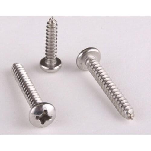 5PCS 0047 Authentic Stainless Steel 304 Round Head Self-Tapping Screws / Pan Head Self-Tapping Screws M5 * 40