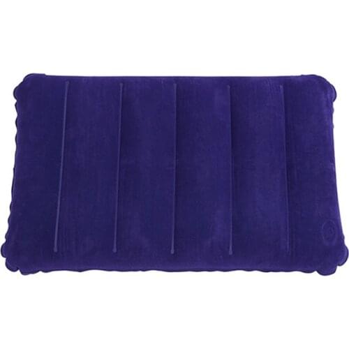 Foldable Pillow Outdoor Travel Sleep Pillow Air Inflatable Portable Break Rest Pillow Blue