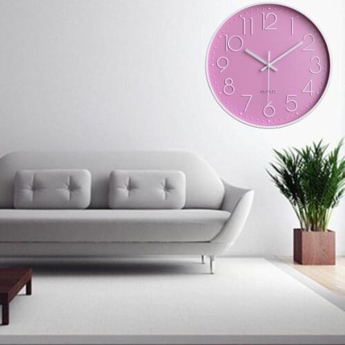 Modern Wall Clock Battery Sweep Home Office Living Room Kitchen Patio Decor
