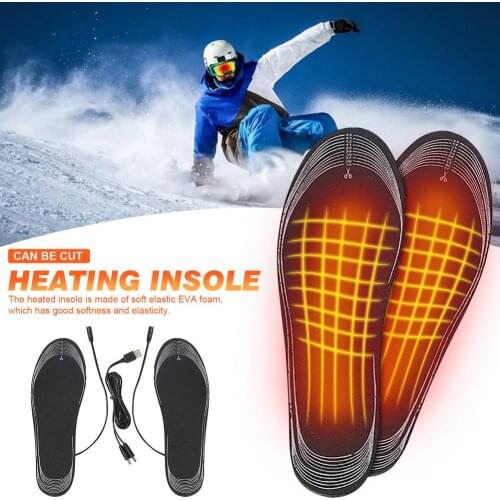 USB Heating Insole Electric Heating Foot Pad Charging Heating Can Be Washed Heating Insole Size Can Be Cut