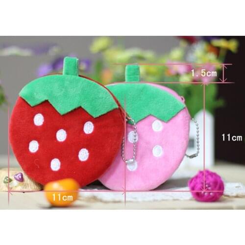 Cartoon Fruits Zipper Coin Bag Small New Pineapple Orange Watermelon Plush Coin Purse Wallet Key Pouch Card Holder Gift for Girl