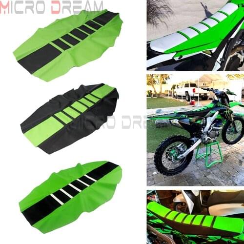 For Kawasaki KXF 250 450 Universal Ribbed Gripper Enduro Soft Seat Cover Motocross Seat Pad Cover for EXC YZF WRF CR KX RM RMZ