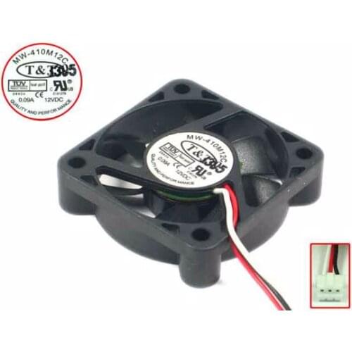 TT MW-410M12C DC 12V 0.09A 2-wire 40x40x10mm Server Cooling Fan
