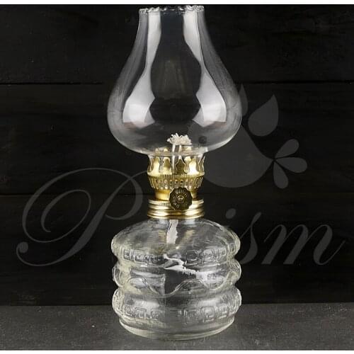 Vintage Transparent Glass Cover Kerosene Lamp classic Nnostalg Retro Candlestick Smokeless Desktop Decor Candle Tea Light Holder