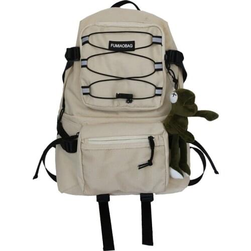 Waterproof School Bag Laptop Bag Fashion Reflective Stripe Men Backpack Large Capacity Travel Backpack Unisex Anti-Theft