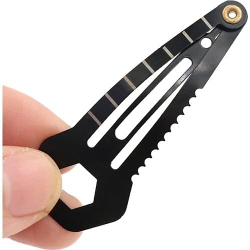 1PC Self Defense Women Hairpin Multifunction Screwdriver Peeler Saw CM Ruler EDC Mini Tools Camping Emergency Survival Gear
