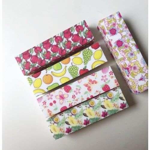 100 pcs random colour printed nail buffer block sponge block 4 way nail buffer block disposable nail file