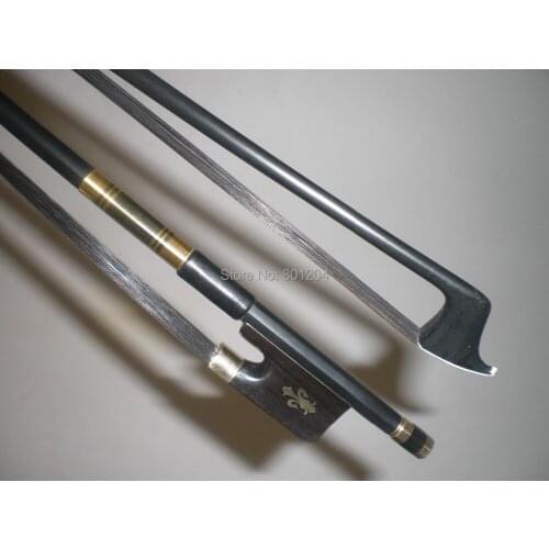 2 PCs Strong Balanced Black Carbon Fiber Cello Bow 4/4 with Black bow hair