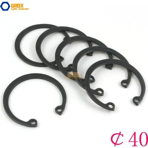 40 Pieces Size: 40 Steel Internal Circlip Snap Retaining Ring
