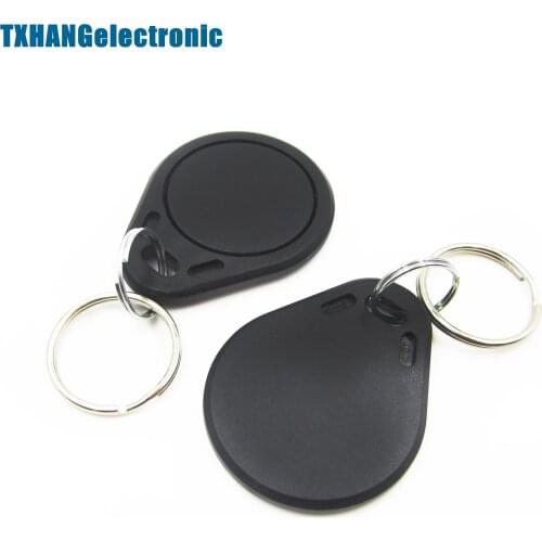 5PCS 13.56MHz Black RFID Sensor Proximity Card IC Key Tags Keyfobs Keychain