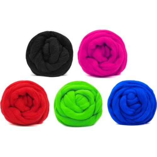 50g (10gx5 Colors) Roving Wool 19 Microns Superfine Natural Wool Felt Wool Merino Wool for Felting Wool Set