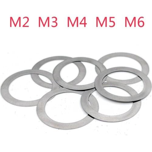 50pcs M2 M3 M4 M5 M6 DIN988 304 Stainless Steel Ultra Thin Flat Washer Adjusting Ultrathin Shim Plain Gasket High Quality