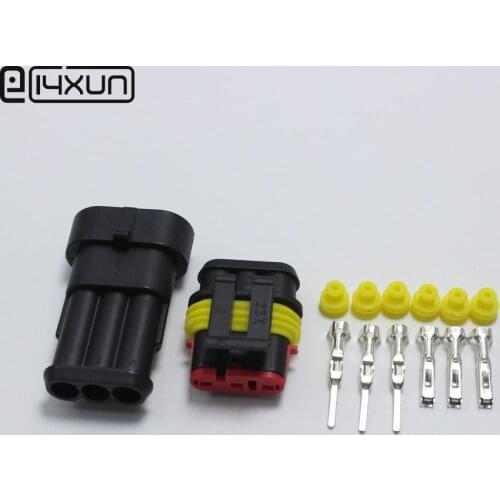 60sets DJ7031-1.5 Waterproof Electrical Wire Connector 3 P Male & Female Automobile Connection for Car ect
