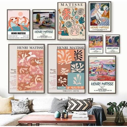 Classic Matisse Abstract Leaves Man Woman Wall Art Canvas Painting Nordic Posters And Prints Wall Pictures For Living Room Decor