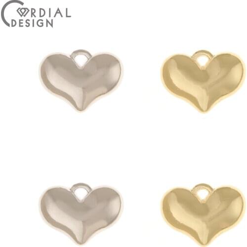 Cordial Design 100Pcs 13*16MM Jewelry Accessories/Heart Shape/Pendants/Hand Made/Jewelry Findings & Components/DIY Making