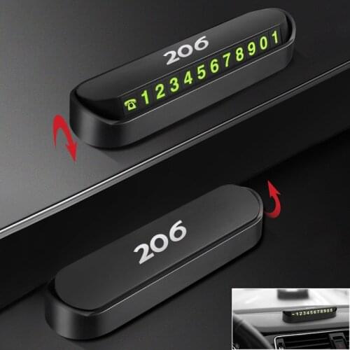 Car Temporary Parking Card Phone Number Card Plate Telephone Number Car Park Stop Automobile Accessories for Peugeot 206