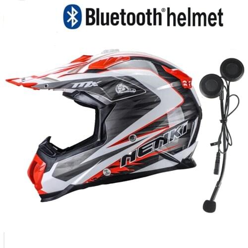 Free shipping 1set Professional MX Motorcycle Capacete Intercom ABS Material Helmet Bluetooth Wireless Headset Motorcycle Helmet