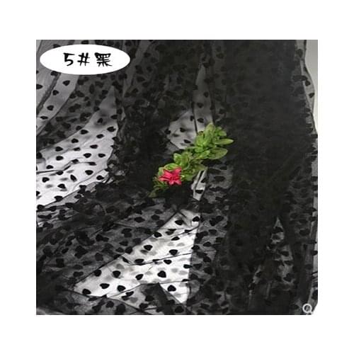 Free shipping Flocking love Flexible yarn fabric curtain render unlined upper garment skirt fabric 2meter