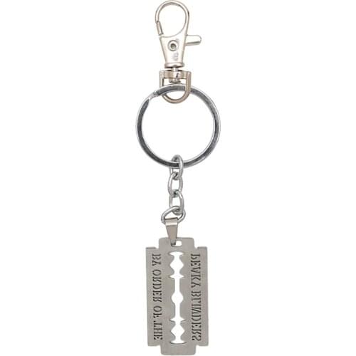 Stainless Steel Blade Pendant Keychain Hollow By Order Of The Peaky Blinders Lettered Keyring Jewelry Punk Style Accessory New