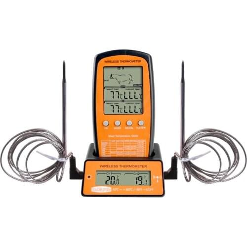 Digital BBQ Thermometer Wireless Kitchen Oven Food Cooking Grill Smoker Meat The